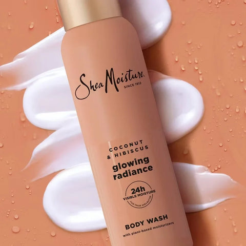 SheaMoisture Body Wash Glowing Radiance - Coconut & Hibiscus with Vitamin C & Songyi Mushroom Extracts - 18 fl oz: Moisturizing Gel