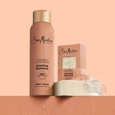 SheaMoisture Body Wash Glowing Radiance - Coconut & Hibiscus with Vitamin C & Songyi Mushroom Extracts - 18 fl oz: Moisturizing Gel