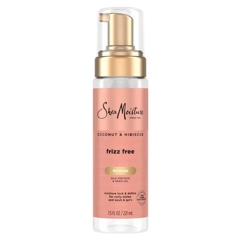 SheaMoisture Coconut and Hibiscus Frizz-Free Curl Mousse - 7.5 fl oz: Shine Enhancing, Sulfate-Free, Daily Use