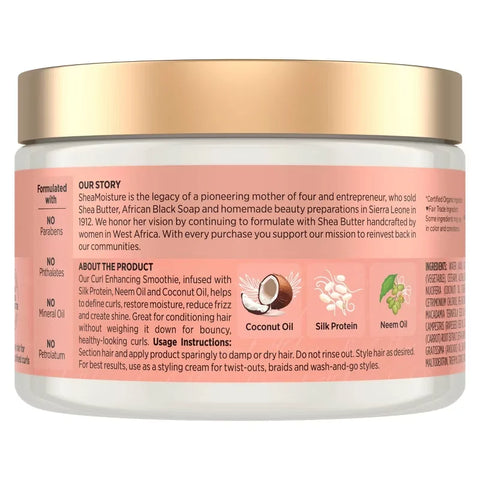 SheaMoisture Coconut and Hibiscus Curl Enhancing Smoothie For Thick Curly Hair - 12oz