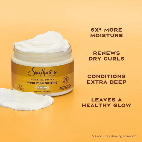 SheaMoisture Raw Shea Butter Moisturizing Hair Mask - 11.5oz: Cream, For Textured & All Hair Types, Daily & Weekly Use
