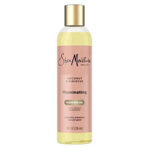 SheaMoisture Coconut and Hibiscus Bath Body and Massage Oil - 8 fl oz: Deep Hydration, Softening, Recommended for Dry Skin