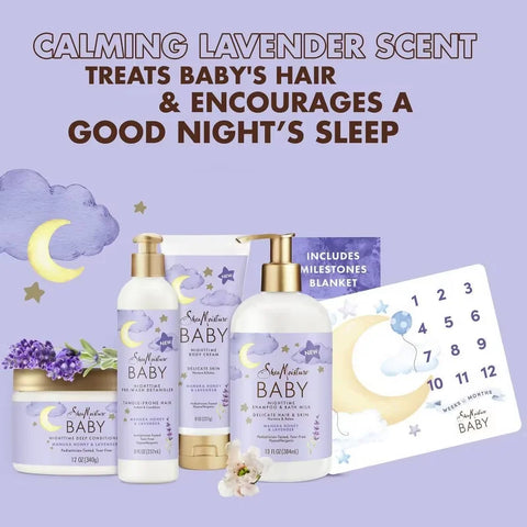 SheaMoisture Baby Nighttime Care Gift Set - 4pk: Moisturizing, Hypoallergenic, Sulfate-Free, Chamomile Scented
