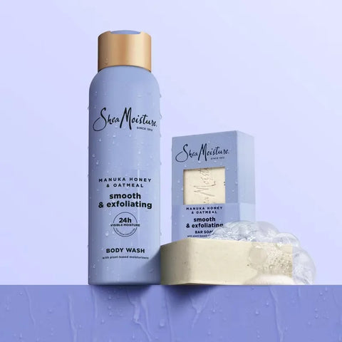 SheaMoisture Body Wash Smooth & Exfoliating - Manuka Honey & Oatmeal with Plant-Based Moisturizers - 18 fl oz
