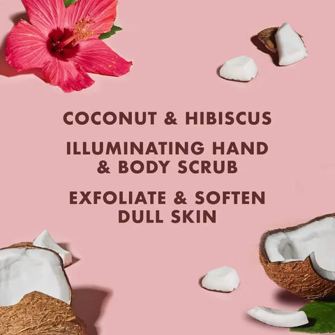 SheaMoisture Coconut & Hibiscus Illuminating Hand and Body Scrub - 12oz: Paraben-Free, Sulfate-Free, Contains Coconut Oil