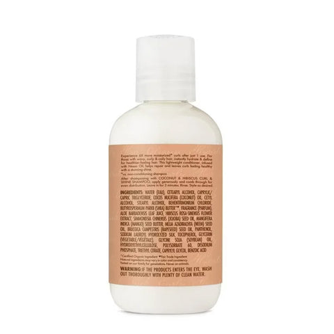 SheaMoisture Coconut and Hibiscus Curl & Shine Conditioner - 13 fl oz: Paraben-Free, Sulfate-Free, For Curly Hair