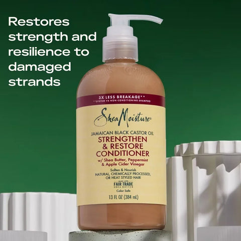 SheaMoisture Jamaican Black Castor Oil Strengthen & Restore Conditioner - 13 fl oz: Moisturizing, Deep Hydration, For Textured Hair