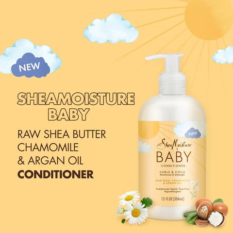SheaMoisture Baby Raw Shea + Chamomile + Argan Oil Moisturizes & Detangles for Curls & Coils Conditioner - 13 fl oz
