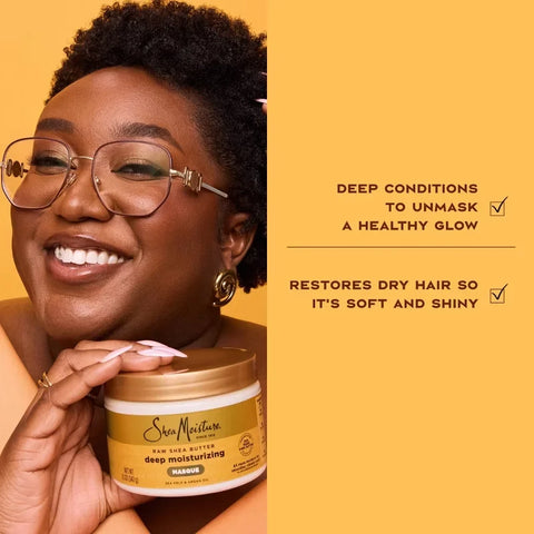 SheaMoisture Raw Shea Butter Moisturizing Hair Mask - 11.5oz: Cream, For Textured & All Hair Types, Daily & Weekly Use