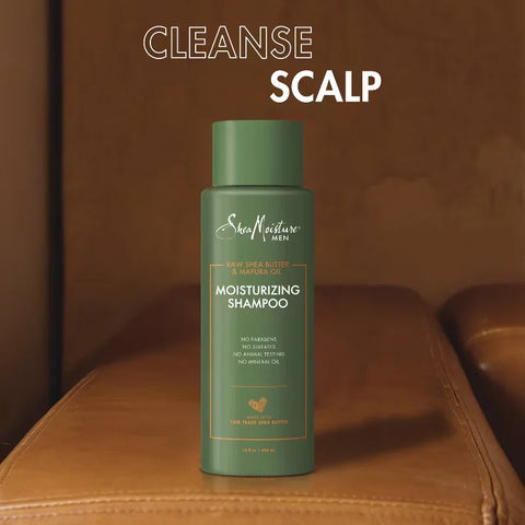 SheaMoisture Men Moisturizing Shampoo - Raw Shea Butter & Mafura Oil - 15 fl oz: Textured Hair, Sulfate-Free, Liquid
