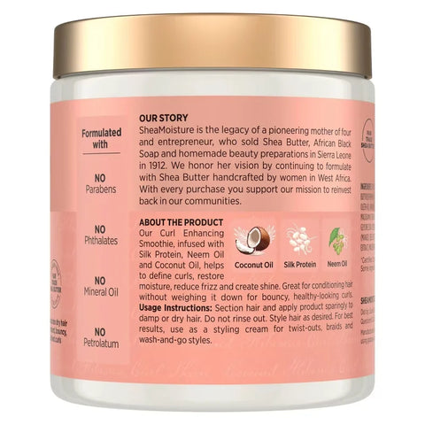 SheaMoisture Coconut and Hibiscus Curl Enhancing Smoothie For Thick Curly Hair - 12oz