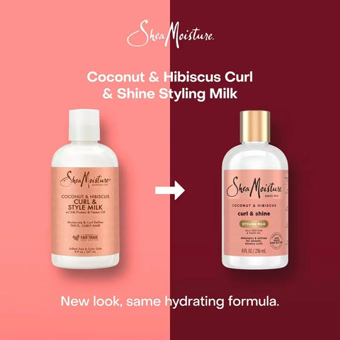 SheaMoisture Coconut & Hibiscus Curl & Style Milk For Thick Curly Hair - 8 fl oz: Paraben-Free Cream with Shea Butter