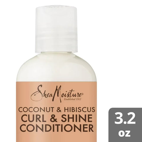 SheaMoisture Coconut and Hibiscus Curl & Shine Conditioner - 13 fl oz: Paraben-Free, Sulfate-Free, For Curly Hair