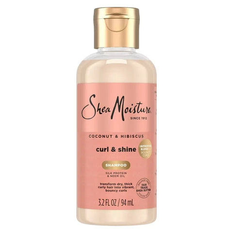 SheaMoisture Coconut and Hibiscus Curl and Shine Shampoo - 13 fl oz: For Curly Hair, Paraben-Free, Sulfate-Free, Liquid