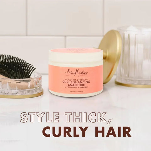 SheaMoisture Coconut and Hibiscus Curl Enhancing Smoothie For Thick Curly Hair - 12oz