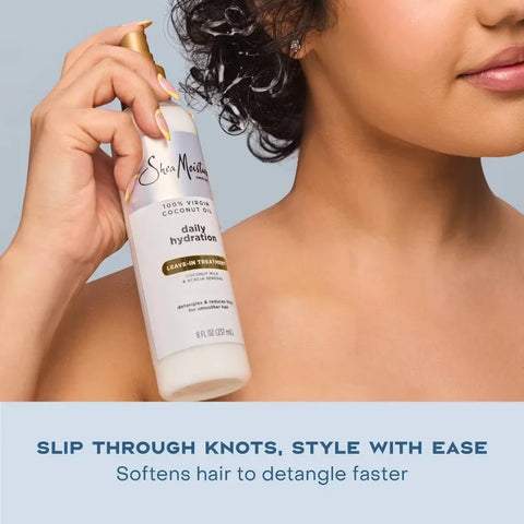 SheaMoisture 100% Virgin Coconut Oil Leave In Conditioner - 8 fl oz: Moisturizing, Detangling, Dry Hair, Paraben-Free
