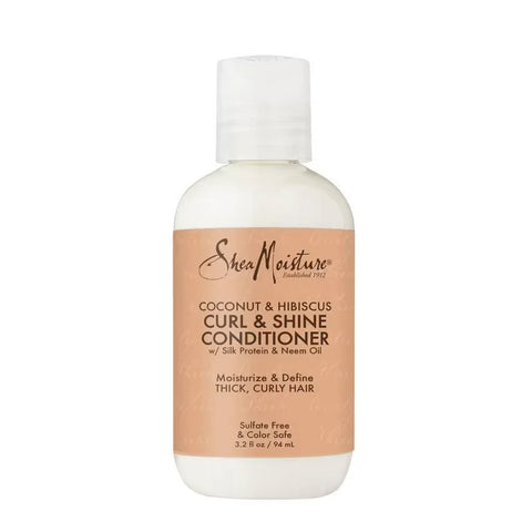 SheaMoisture Coconut and Hibiscus Curl & Shine Conditioner - 13 fl oz: Paraben-Free, Sulfate-Free, For Curly Hair