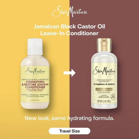 SheaMoisture Jamaican Black Castor Hair Oil Reparative Leave-In Conditioner - 11.5 fl oz: Curly Dry Hair, Paraben-Free, Peppermint Scent