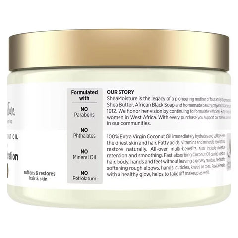 SheaMoisture 100% Extra Virgin Coconut Oil - Body Oil, Skin Care & Hair Moisturizer - 10.1 fl oz