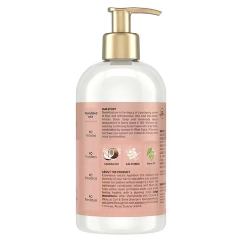 SheaMoisture Coconut and Hibiscus Curl & Shine Conditioner - 13 fl oz: Paraben-Free, Sulfate-Free, For Curly Hair
