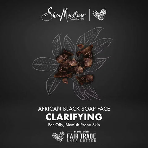 SheaMoisture African Black Soap Clarifying Facial Wash & Scrub - 4 oz: Paraben-Free, Sulfate-Free, Acne-Prone Skin