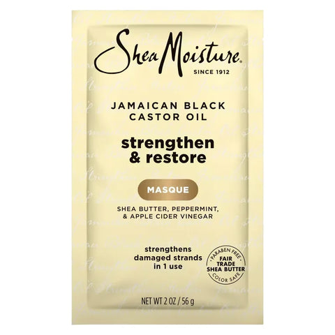 SheaMoisture Jamaican Black Castor Oil Strengthen & Restore Hair Mask - 11.5oz: Deep Hydration, Textured Hair, Damage Repair, Daily Use