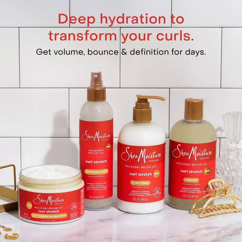 SheaMoisture Curl Stretch Multi-Tasking Volume Cream Kalahari Melon Oil & Marula Oil Infused with Hyaluronic Serum for Type 4 Hair - 11 fl oz