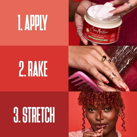 SheaMoisture Curl Stretch Multi-Tasking Volume Cream Kalahari Melon Oil & Marula Oil Infused with Hyaluronic Serum for Type 4 Hair - 11 fl oz