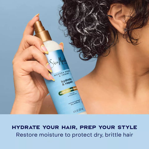 SheaMoisture Manuka Honey & Yogurt Hydrate + Repair Leave-In Conditioner Spray - 8 fl oz: Paraben-Free, Sulfate-Free, Deep Hydration