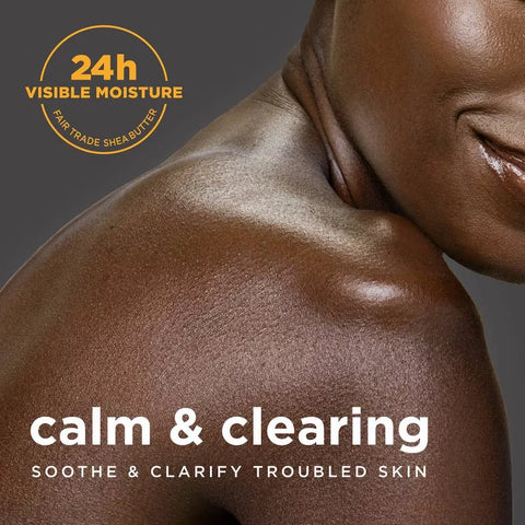 SheaMoisture Body Wash Calm & Clearing - African Black Soap with Aloe & Vitamin E - 18 fl oz: Paraben-Free, Whole Body, Gel
