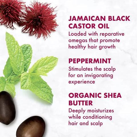 SheaMoisture Jamaican Black Castor Hair Oil Reparative Leave-In Conditioner - 11.5 fl oz: Curly Dry Hair, Paraben-Free, Peppermint Scent