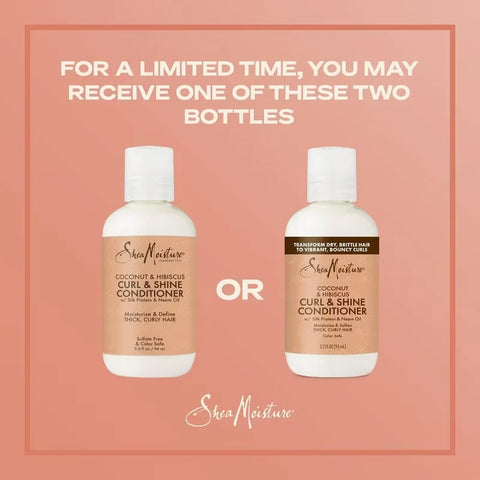 SheaMoisture Coconut and Hibiscus Curl & Shine Conditioner - 13 fl oz: Paraben-Free, Sulfate-Free, For Curly Hair
