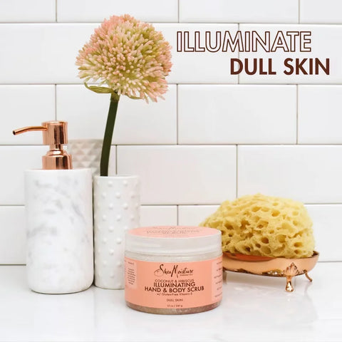 SheaMoisture Coconut & Hibiscus Illuminating Hand and Body Scrub - 12oz: Paraben-Free, Sulfate-Free, Contains Coconut Oil