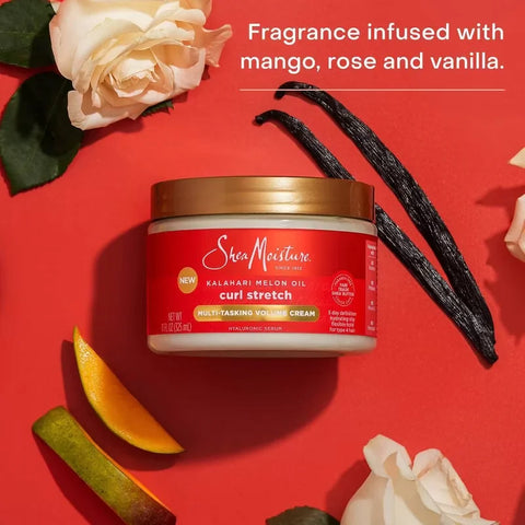 SheaMoisture Curl Stretch Multi-Tasking Volume Cream Kalahari Melon Oil & Marula Oil Infused with Hyaluronic Serum for Type 4 Hair - 11 fl oz