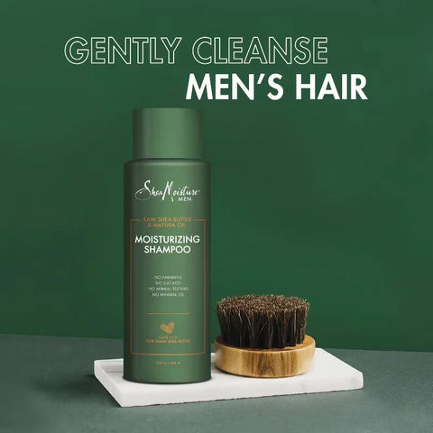 SheaMoisture Men Moisturizing Shampoo - Raw Shea Butter & Mafura Oil - 15 fl oz: Textured Hair, Sulfate-Free, Liquid