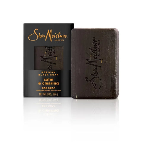 SheaMoisture Calm & Clearing Bar Soap - African Black Soap - 8oz