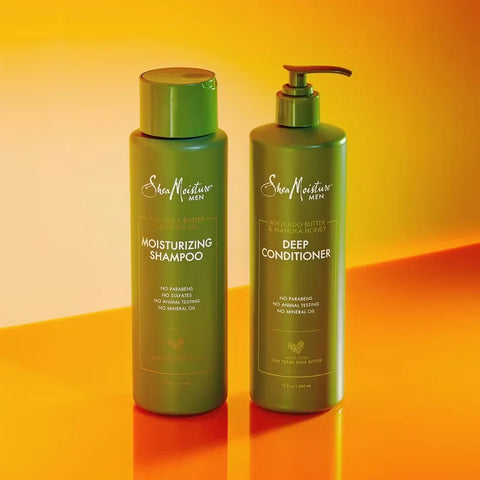 SheaMoisture Men Moisturizing Shampoo - Raw Shea Butter & Mafura Oil - 15 fl oz: Textured Hair, Sulfate-Free, Liquid